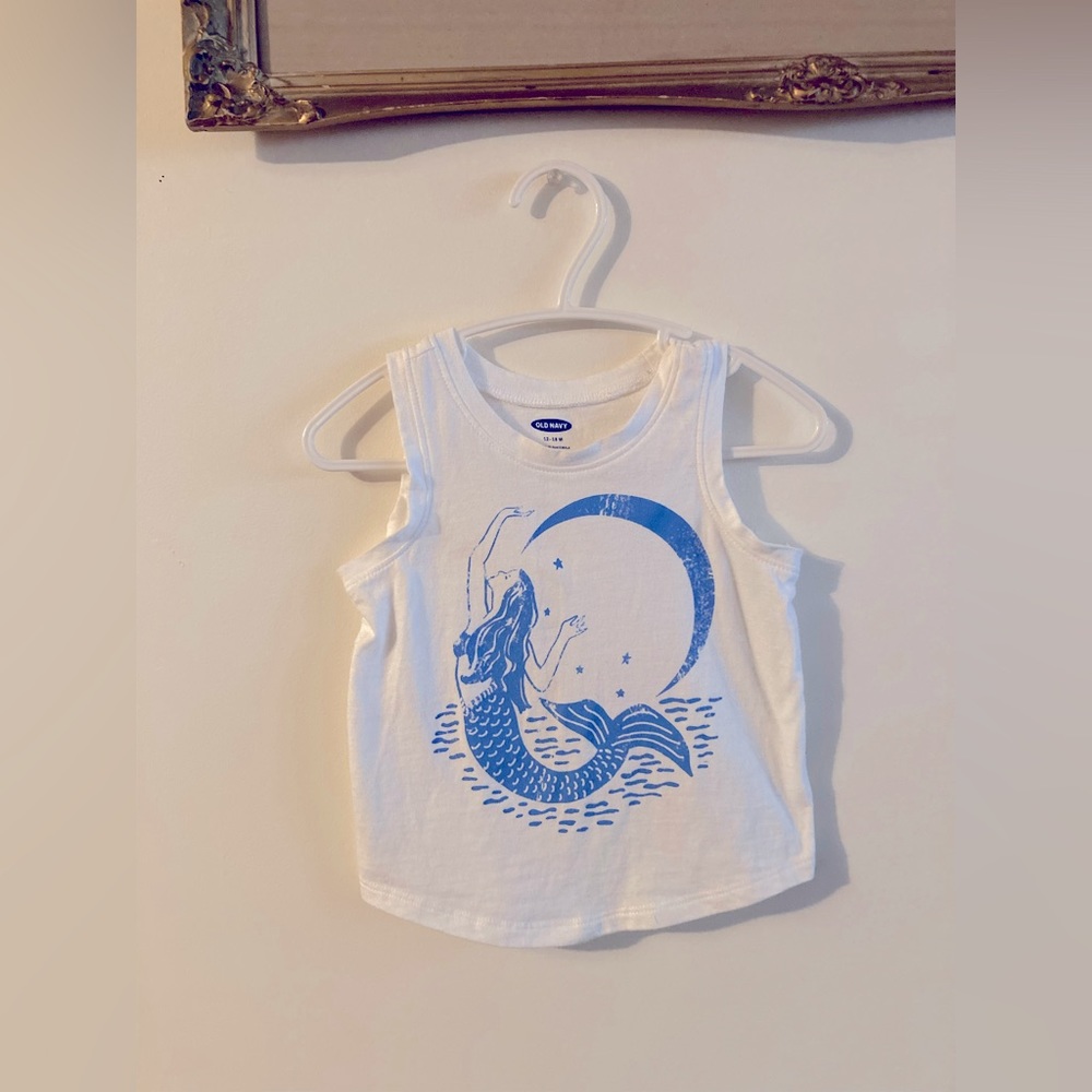 Old Navy Mermaid Tank Top 12 - 18 Months Baby Girl Mermaid Top